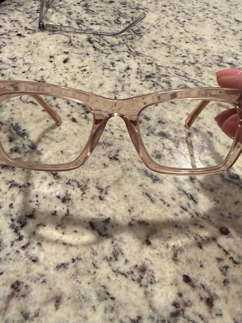 DKNY Translucent Blush Square Optical Frames